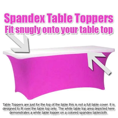 Rectangular Spandex Table Topper With Elastic