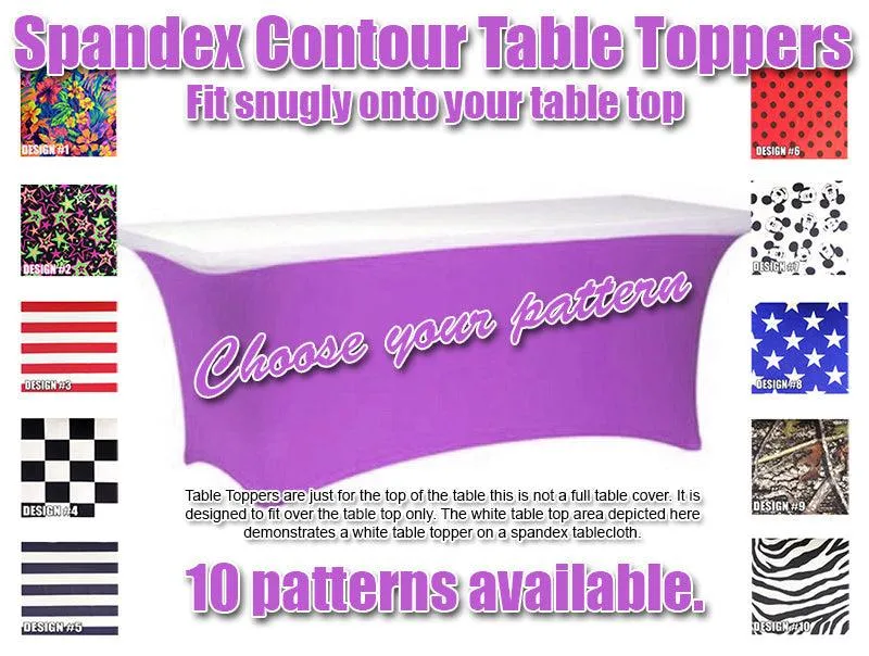 Rectangular Spandex Table Topper With Elastic