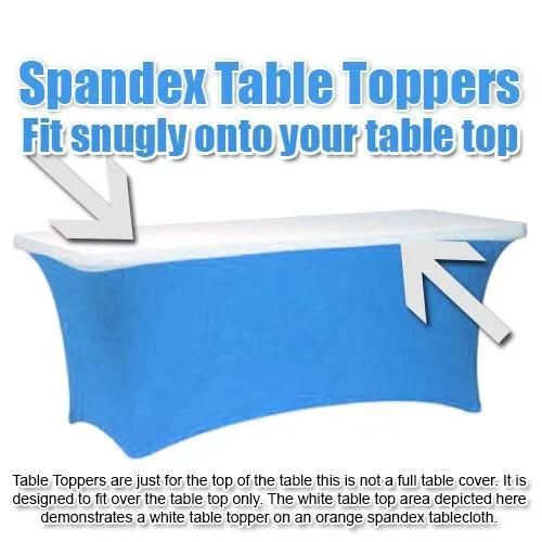 Rectangular Spandex Table Topper With Elastic