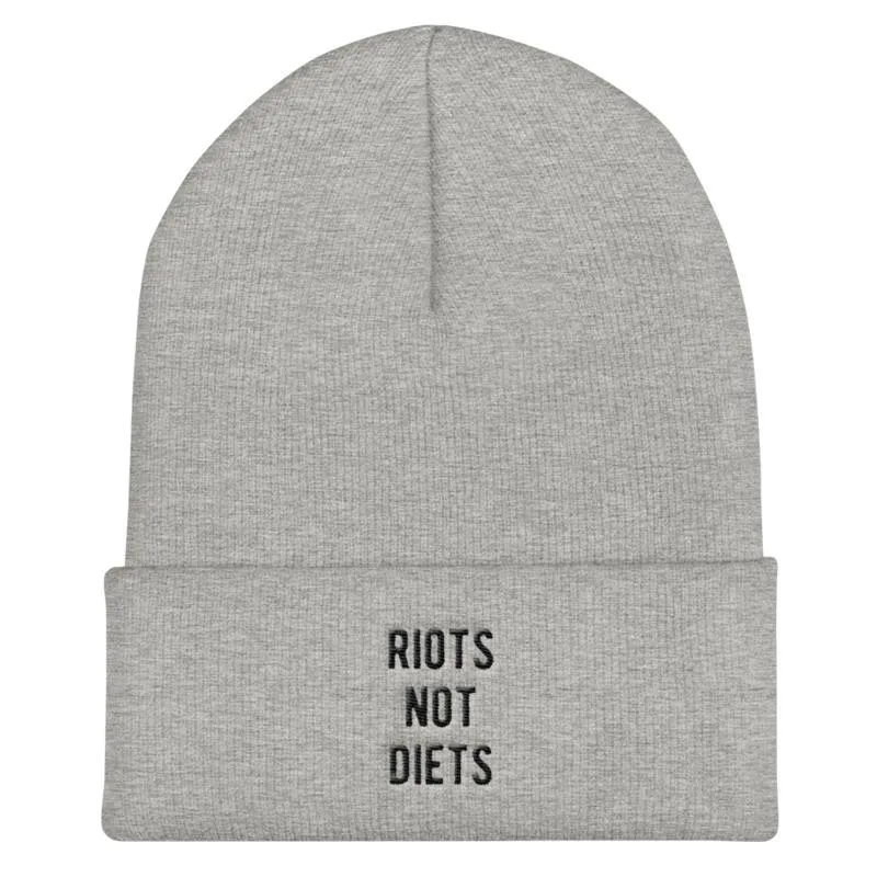 Riots Not Diets Feminist Beanie Hat