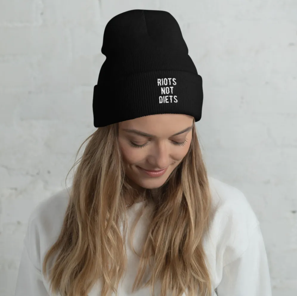 Riots Not Diets Feminist Beanie Hat