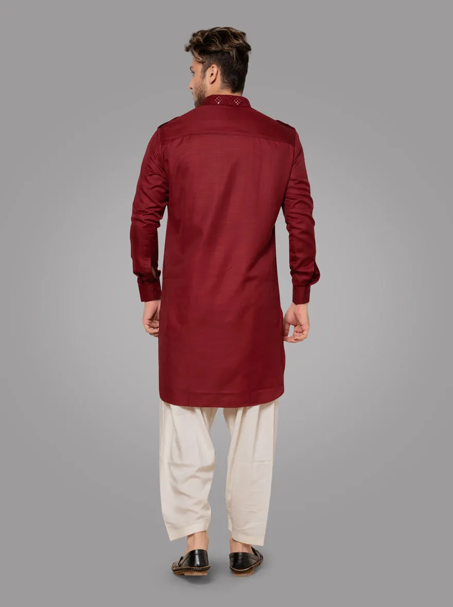 Ruby Red Pathani | TULA