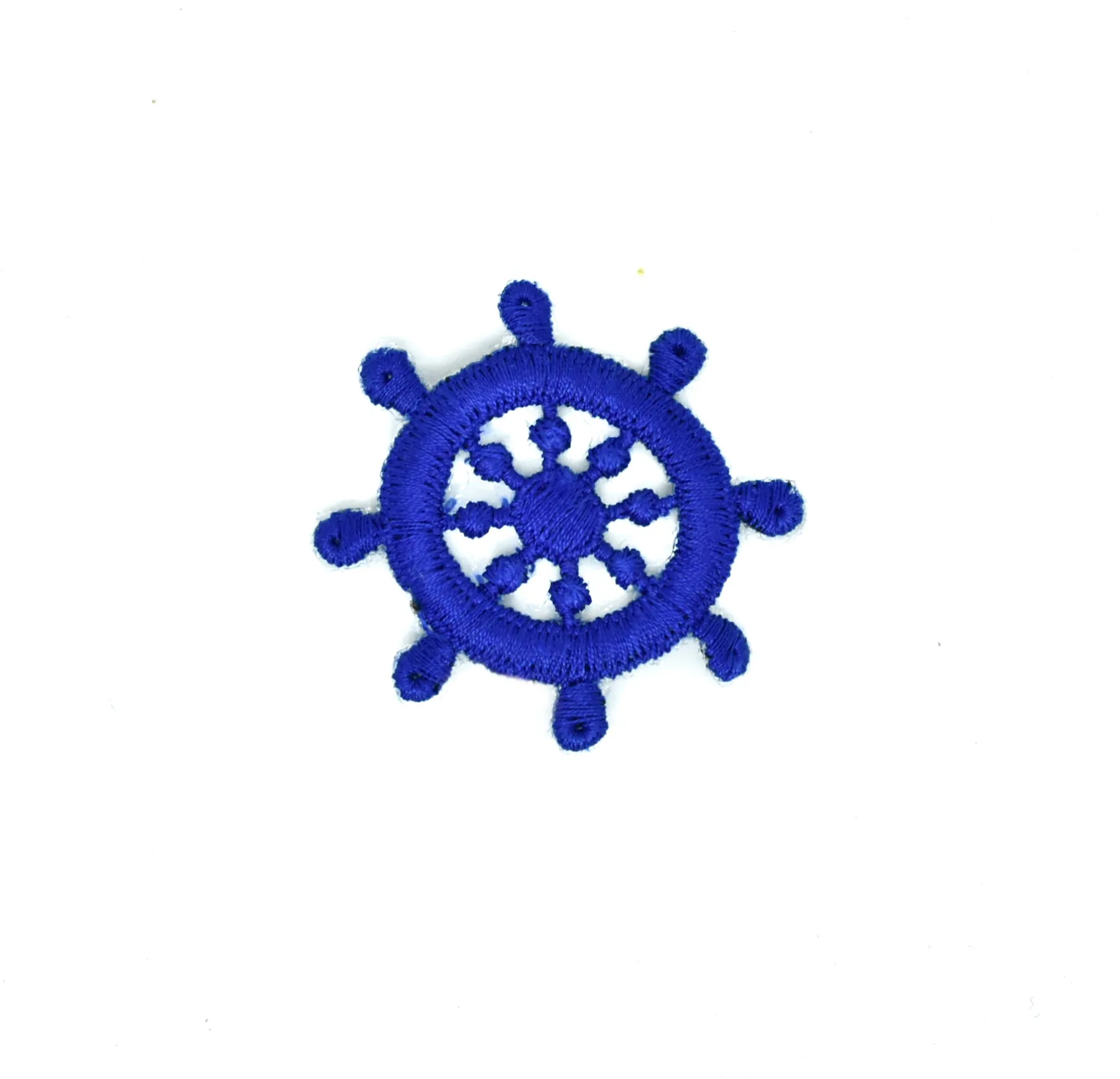 Ship Helm Iron-On Patch/Applique 2" x 1.50"  - 1 Piece