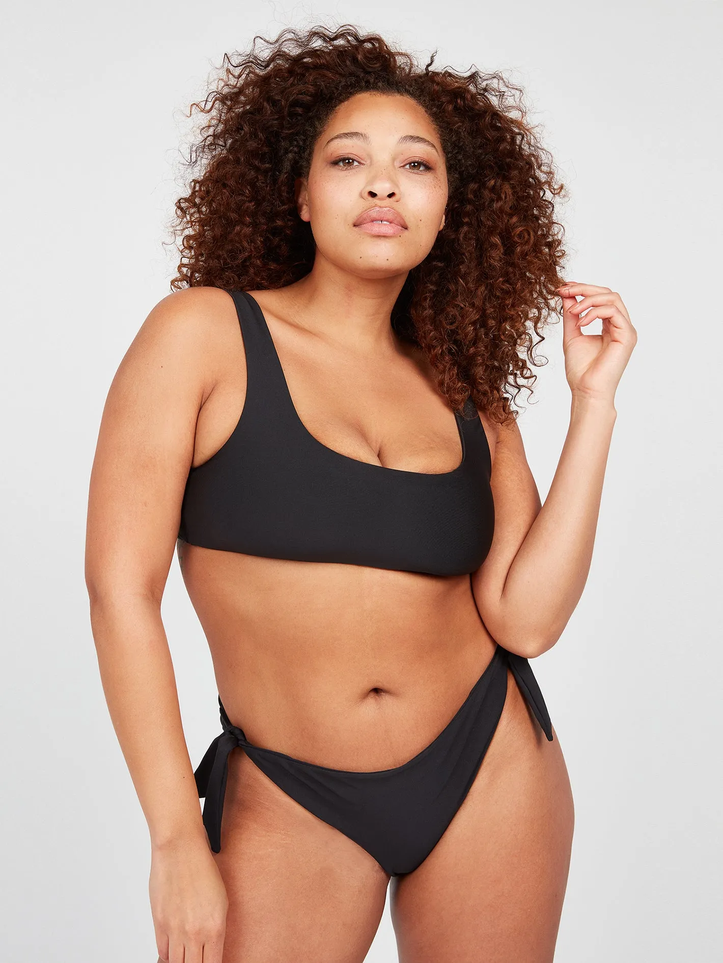 Simply Seamless Tie Side Bikini Bottom - Black