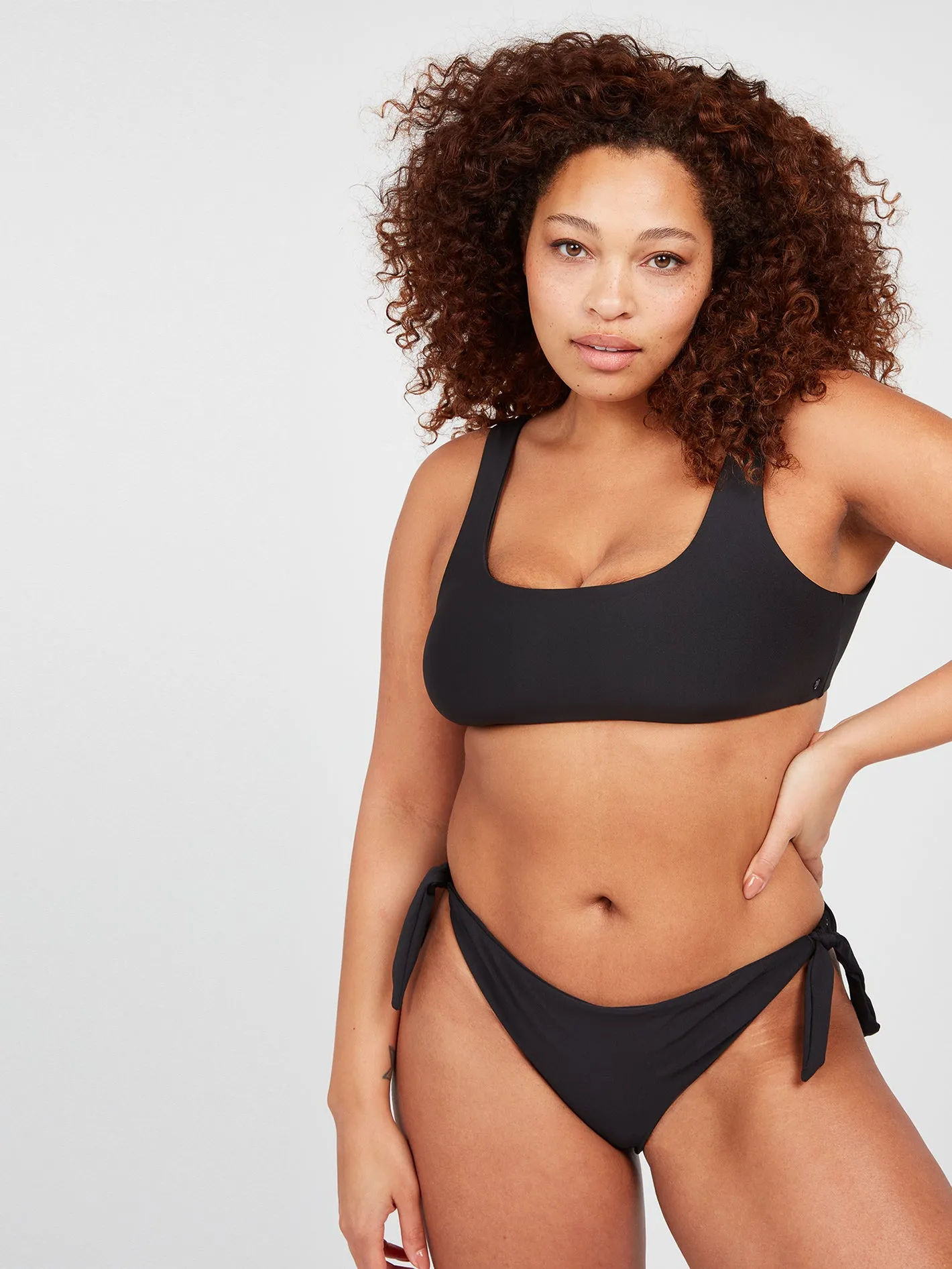 Simply Seamless Tie Side Bikini Bottom - Black