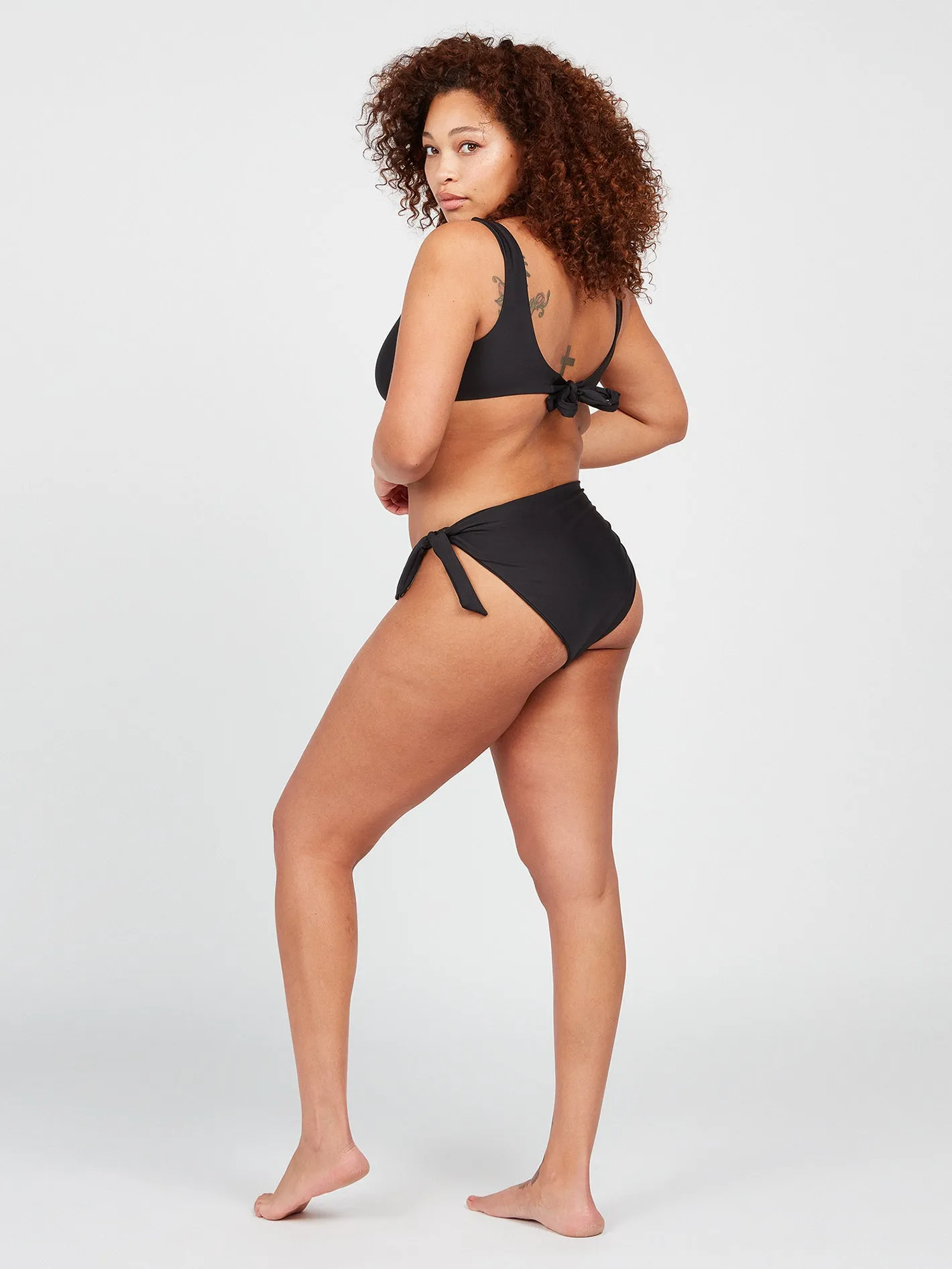 Simply Seamless Tie Side Bikini Bottom - Black