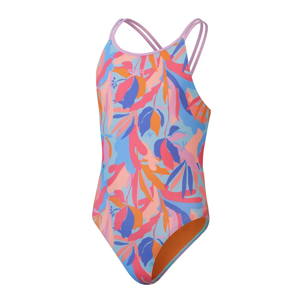 Speedo Girls Printed Twinstrap Swimsuit
