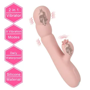 Vibrating G-Spot and Clitoral Stimulator with Tongue Clit Clamp - Womens Sex Toy