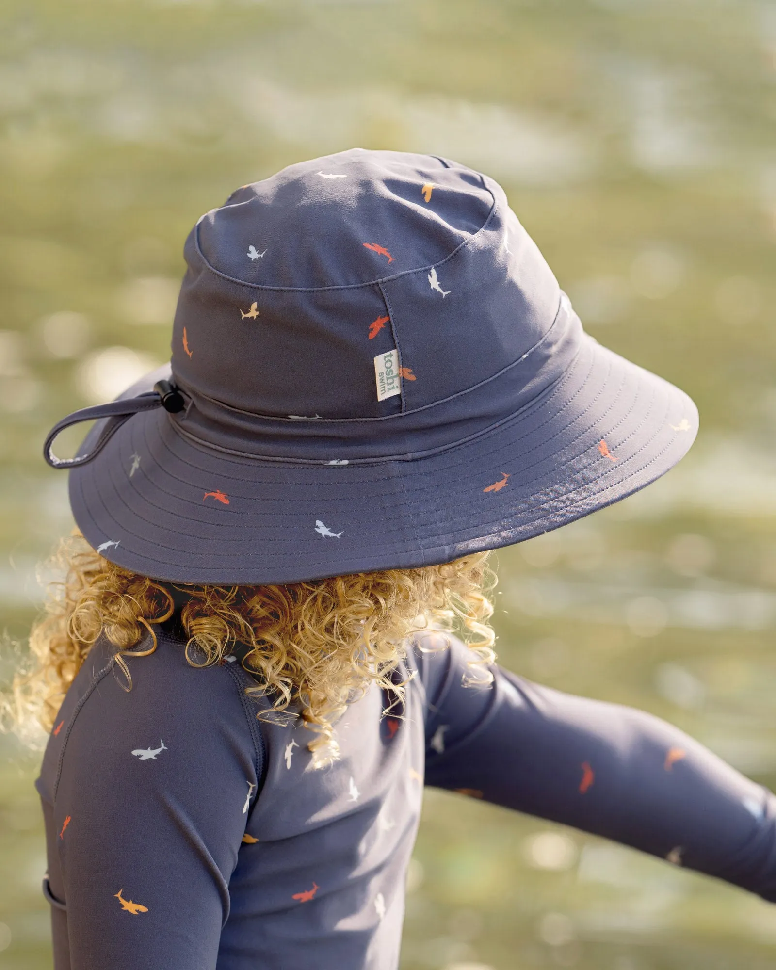 Toshi Swim Kids Sunhat Classic Big Blue