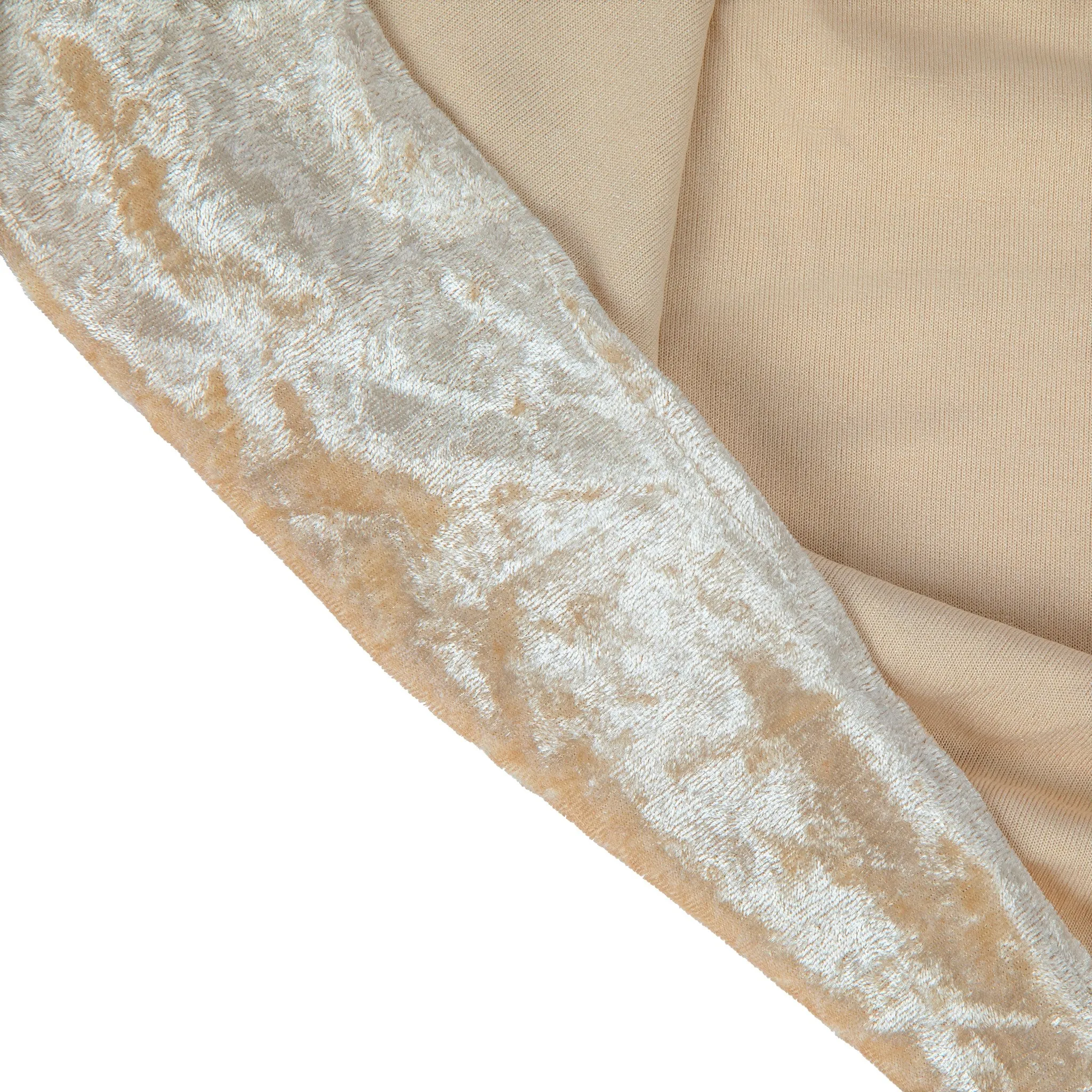 Velvet Spandex Cocktail Table Cover 32" Round - Champagne