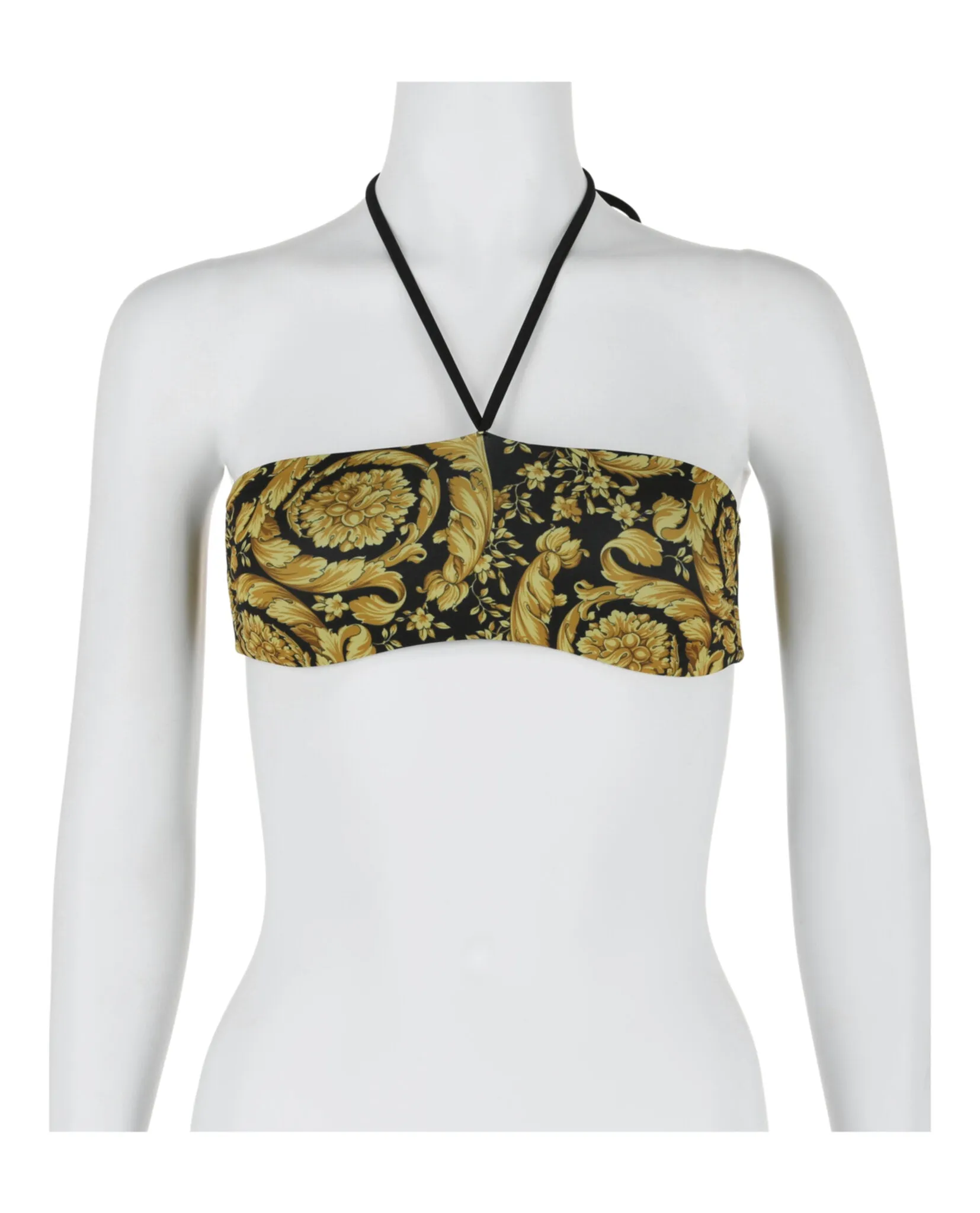 Versace Barocco Printed Bikini Top