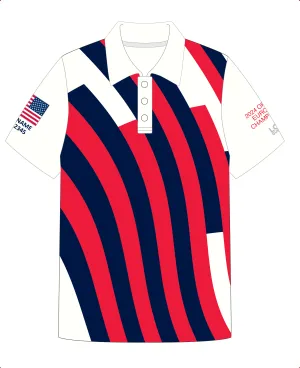 WOMEN POLO SHIRT TOP SHORT SLEEVE WHITE | USODA EUROPEAN CHAMPIONSHIP | PSNLZ'D