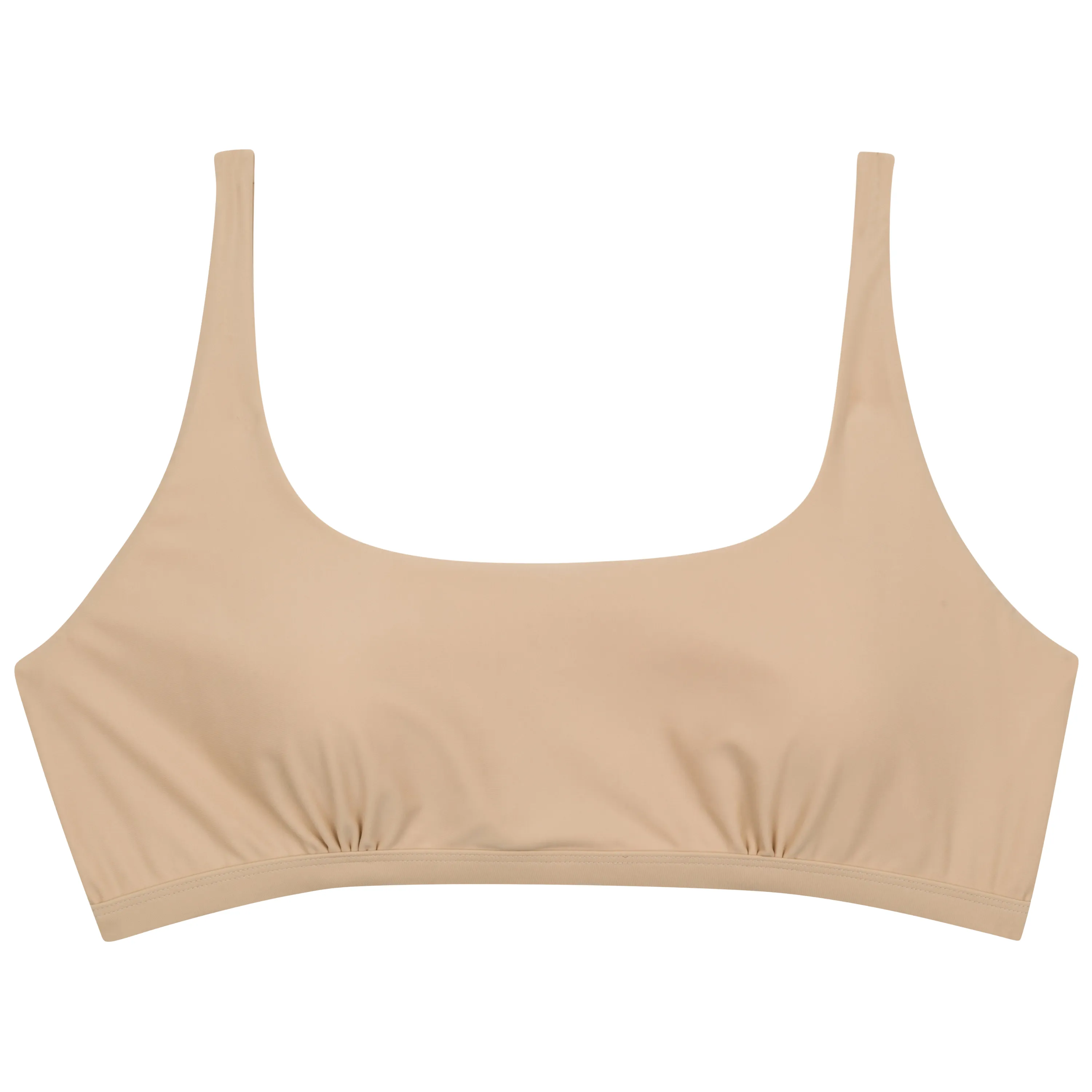 Women's Scoop Neck Bikini Top Plus Size | "Sandy Beach"